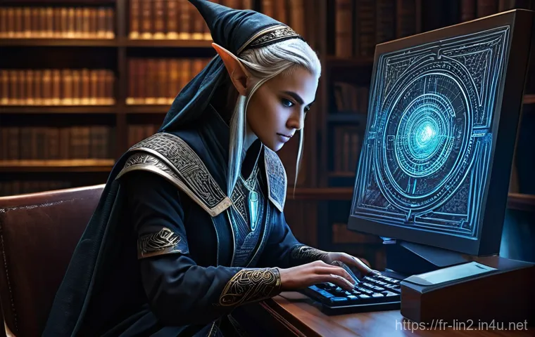 리니지2 공식 포럼 이용법 - **Prompt 1: Navigating the Labyrinth of Knowledge**
A highly detailed illustration of a female D...